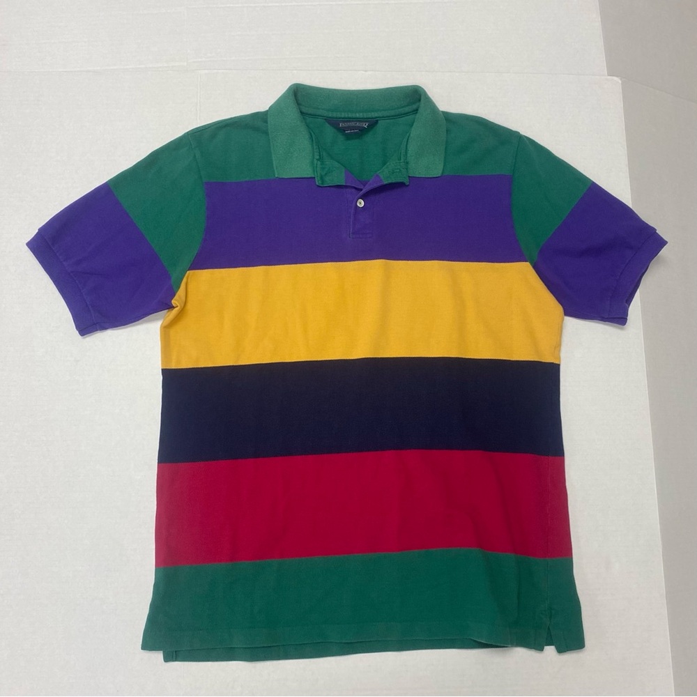 90’s Lands End Multi-color Polo Shirt